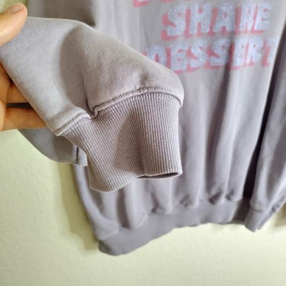 Aerie Offline Doesn't Share Dessert Crew Neck Sweatshirt Sz M - Picture 4 of 8